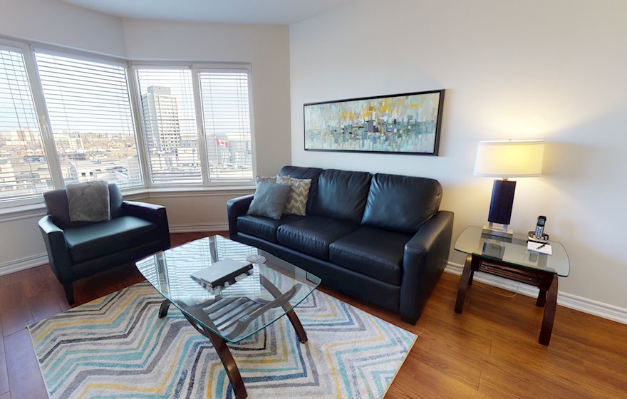 1007 Living Room Free WiFi Fully Furnished Apartment Suite Ottawa