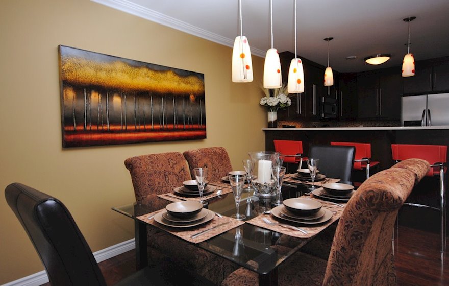 Dining Room and Kitchen Fully Equipped Five Appliances Fully Furnished Suite St. John's, NL