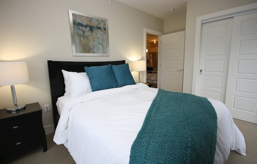 Master Bedroom Fully Furnished Apartment Suite The Keelson Kings Wharf Dartmouth NS