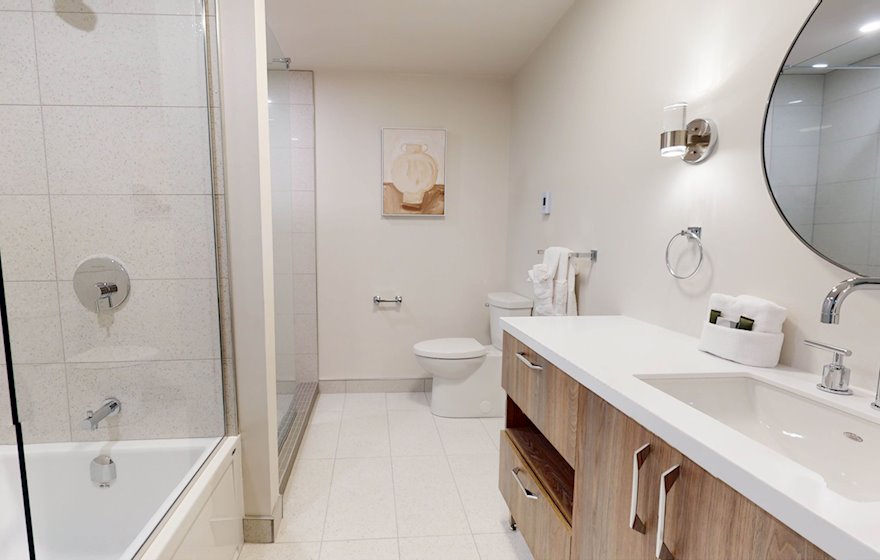 8 Primary Bathroom Walk In Shower Fully Furnished Apartment Suite St. John’s
