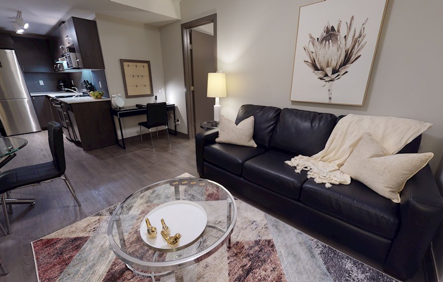 1106 Living Room Free WiFi Fully Furnished Apartment Suite Ottawa