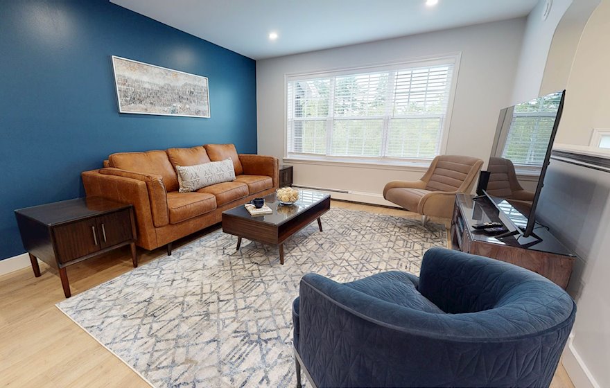7 Living Room Temporary Housing Bedford Fully Furnished Short-Term Rental Townhouse Bedford NS