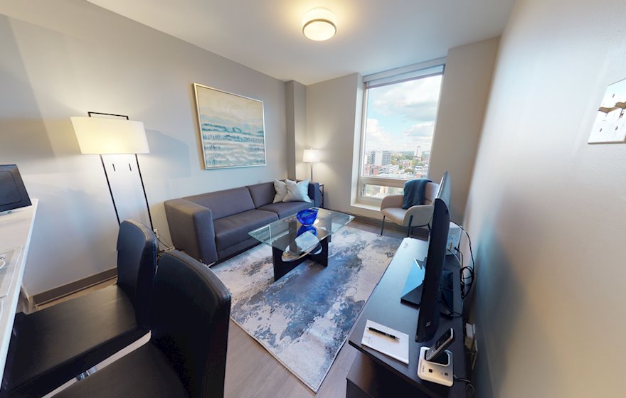 1101 - Living Room Free WiFi Fully Furnished Apartment Suite Ottawa