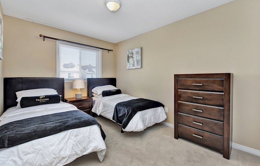 Third Bedroom Twin Mattresses Fully Furnished Apartment Suite Kanata