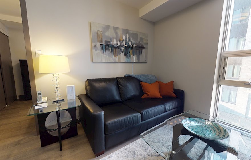 706 Living Room Free WiFi Fully Furnished Apartment Suite Ottawa