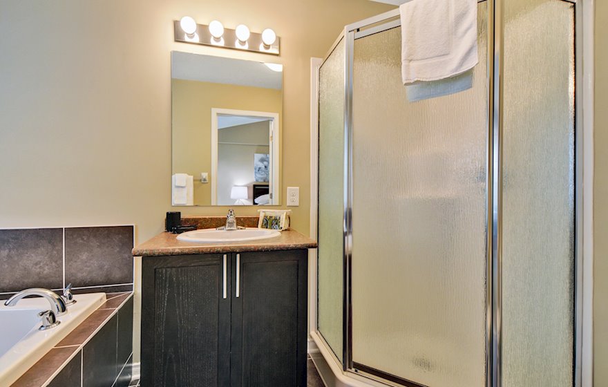 Master Bathroom Walk In Shower Fully Furnished Apartment Suite Kanata